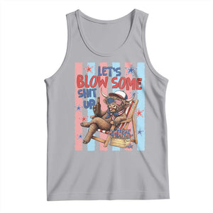 Funny Patriotic Highland Cow Tank Top 4th Of July Fireworks Celebration