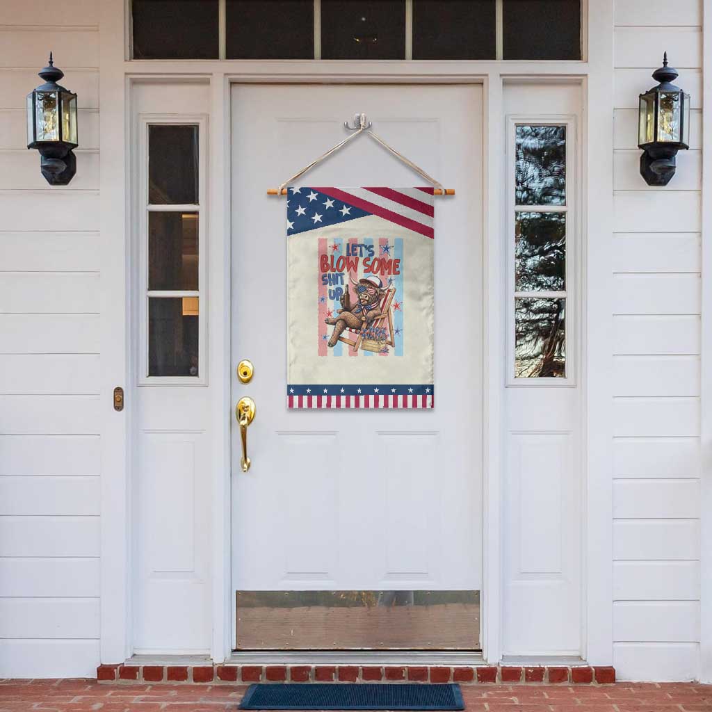 Funny Highland Cow Patriotic Garden Flag 4th Of July Fireworks Celebration TS12 Print Your Wear