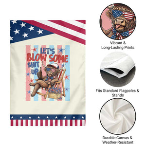 Funny Highland Cow Patriotic Garden Flag 4th Of July Fireworks Celebration TS12 Print Your Wear