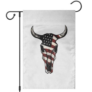 Vintage Western Cow Skull Usa Flag Garden Flag Patriotic American Pride