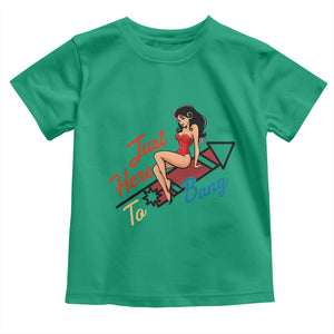 Funny Patriotic Pin Up Girl Firework USA Gift Toddler T Shirt Just Here To Bang