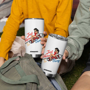 Funny Patriotic Pin Up Girl Firework USA Gift Tumbler Cup Just Here To Bang