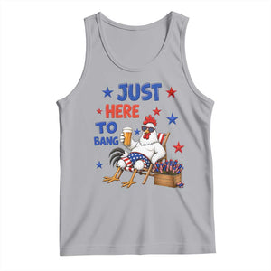 Funny Chicken 4th Of July Celebration Tank Top Just Here To Bang