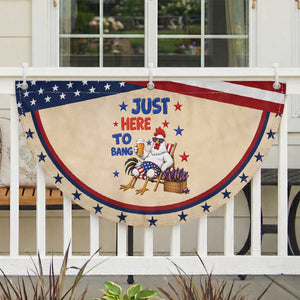 Funny Chicken 4th Of July Celebration Patriotic Fan Flag Just Here To Bang TS12 2pcs pack Classic Tan Print Your Wear