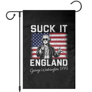 Funny 4th Of July George Washington Garden Flag Suck It England