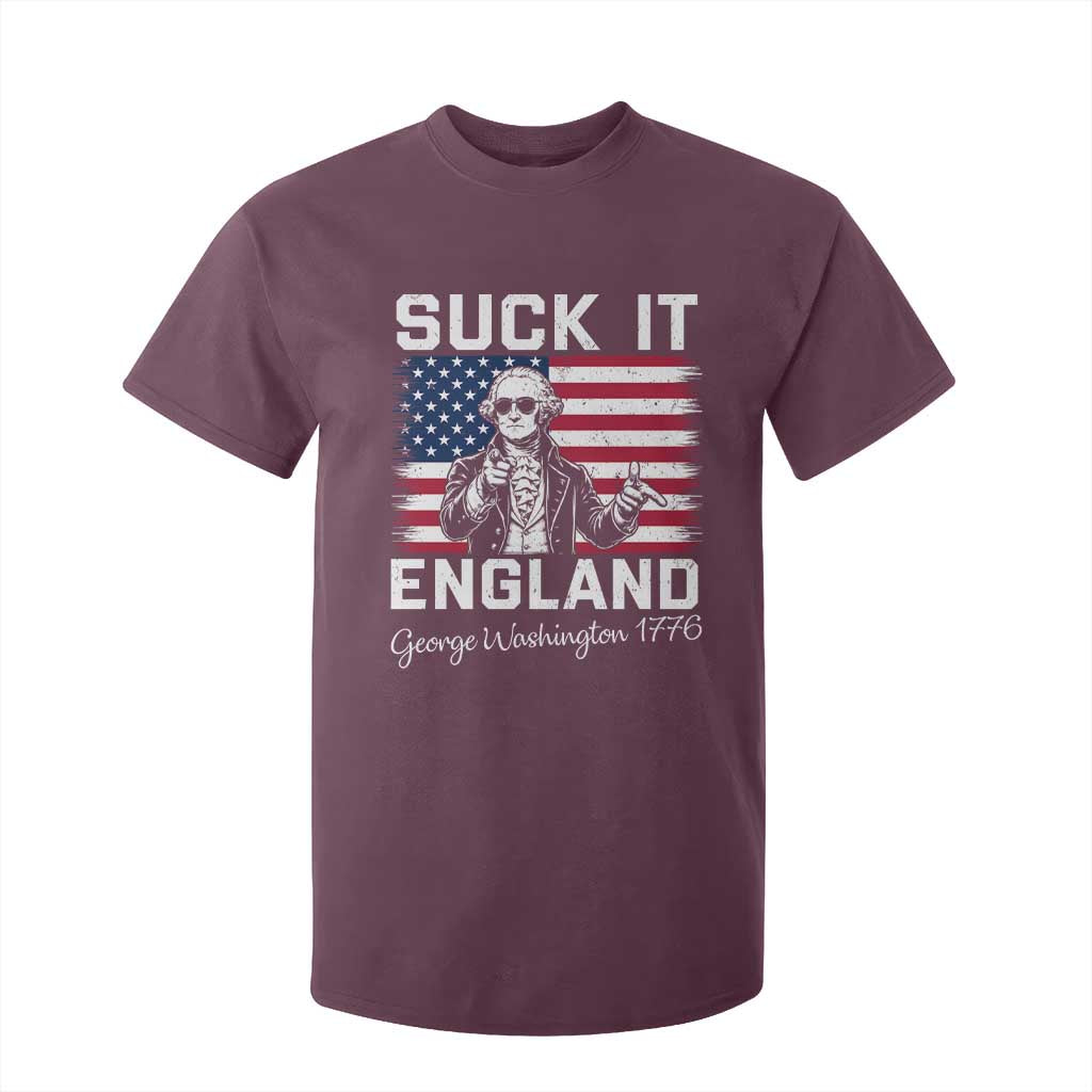 Funny 4th Of July George Washington T Shirt For Kid Suck It England