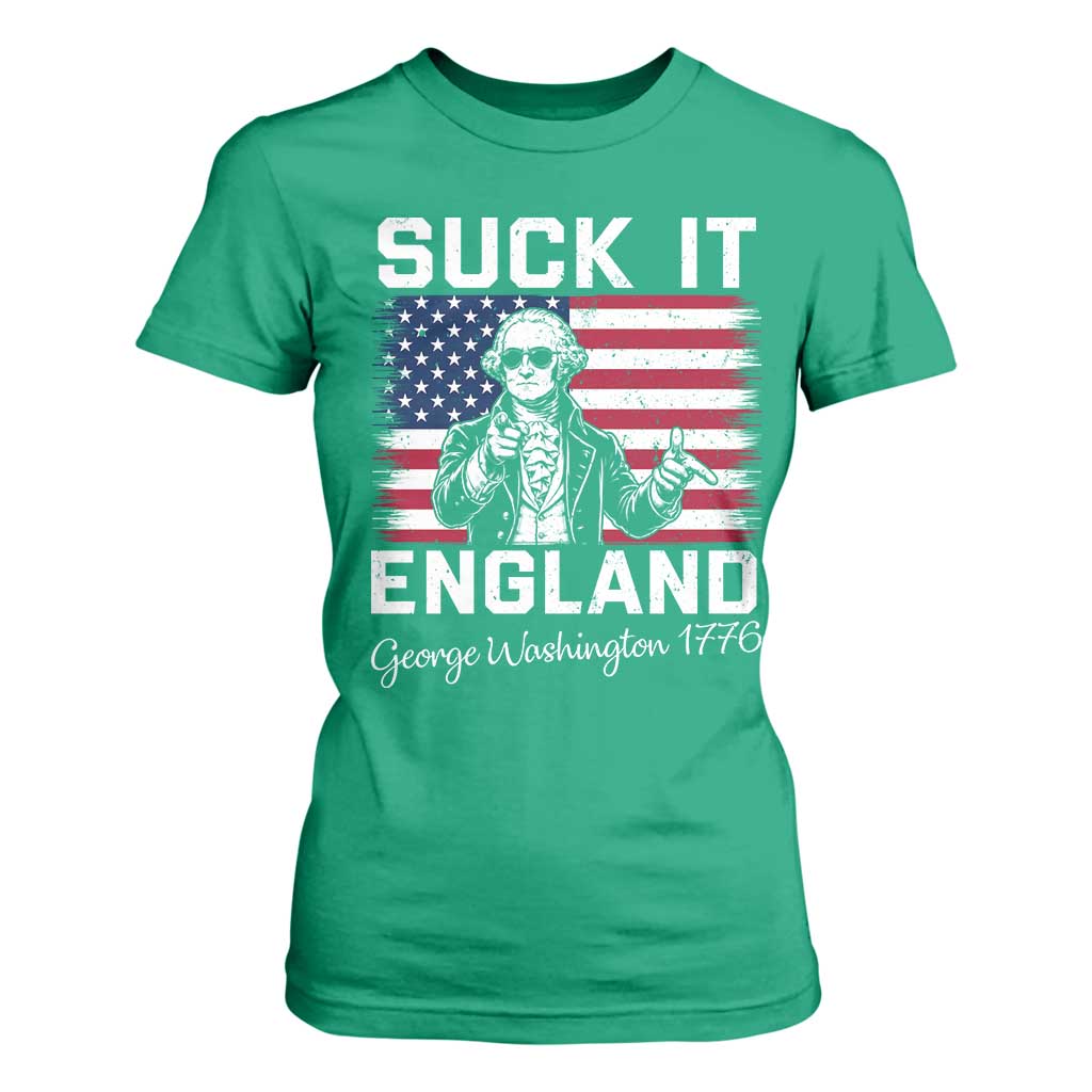 Funny 4th Of July George Washington T Shirt For Women Suck It England