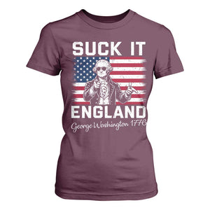 Funny 4th Of July George Washington T Shirt For Women Suck It England