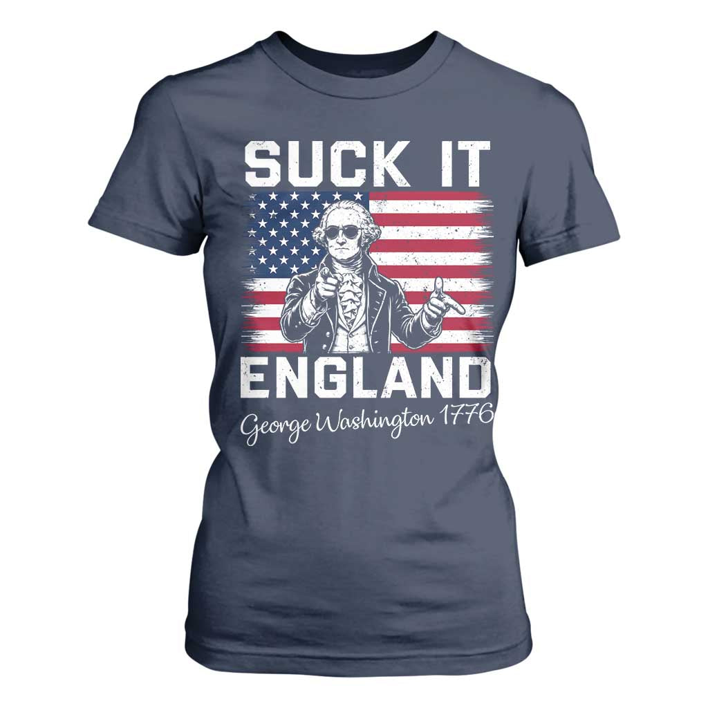 Funny 4th Of July George Washington T Shirt For Women Suck It England
