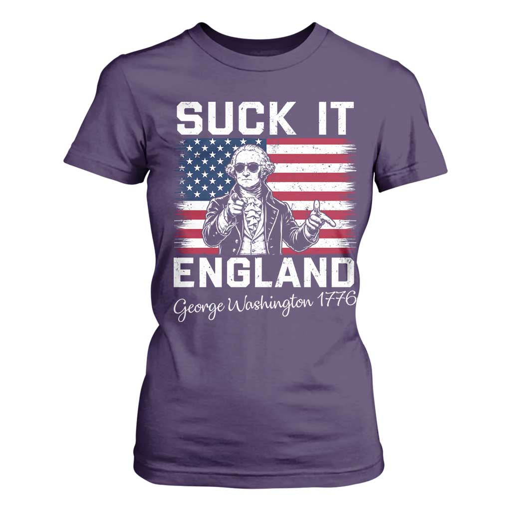 Funny 4th Of July George Washington T Shirt For Women Suck It England