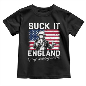 Funny 4th Of July George Washington Toddler T Shirt Suck It England