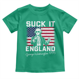 Funny 4th Of July George Washington Toddler T Shirt Suck It England