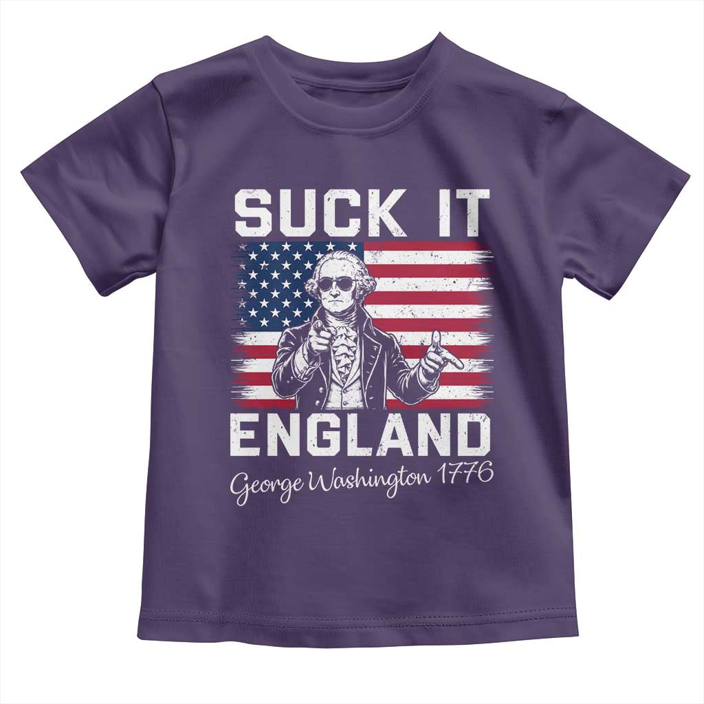 Funny 4th Of July George Washington Toddler T Shirt Suck It England