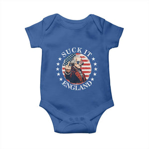 Funny George Washington Revolutionary War Baby Onesie Suck It England