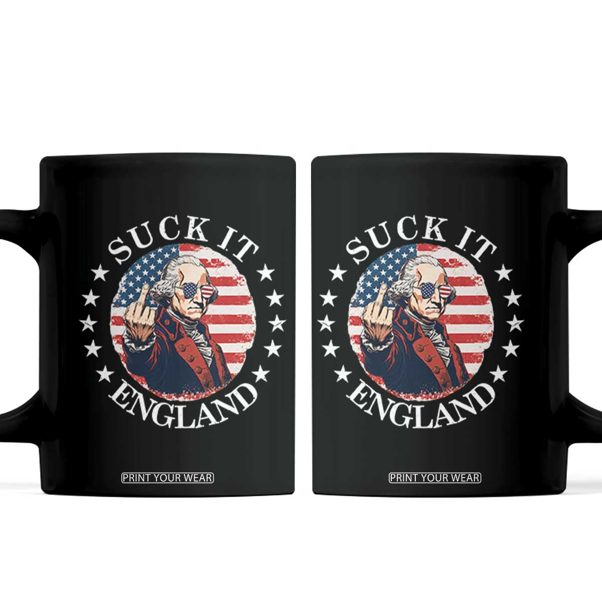 Funny George Washington Revolutionary War Coffee Mug Suck It England