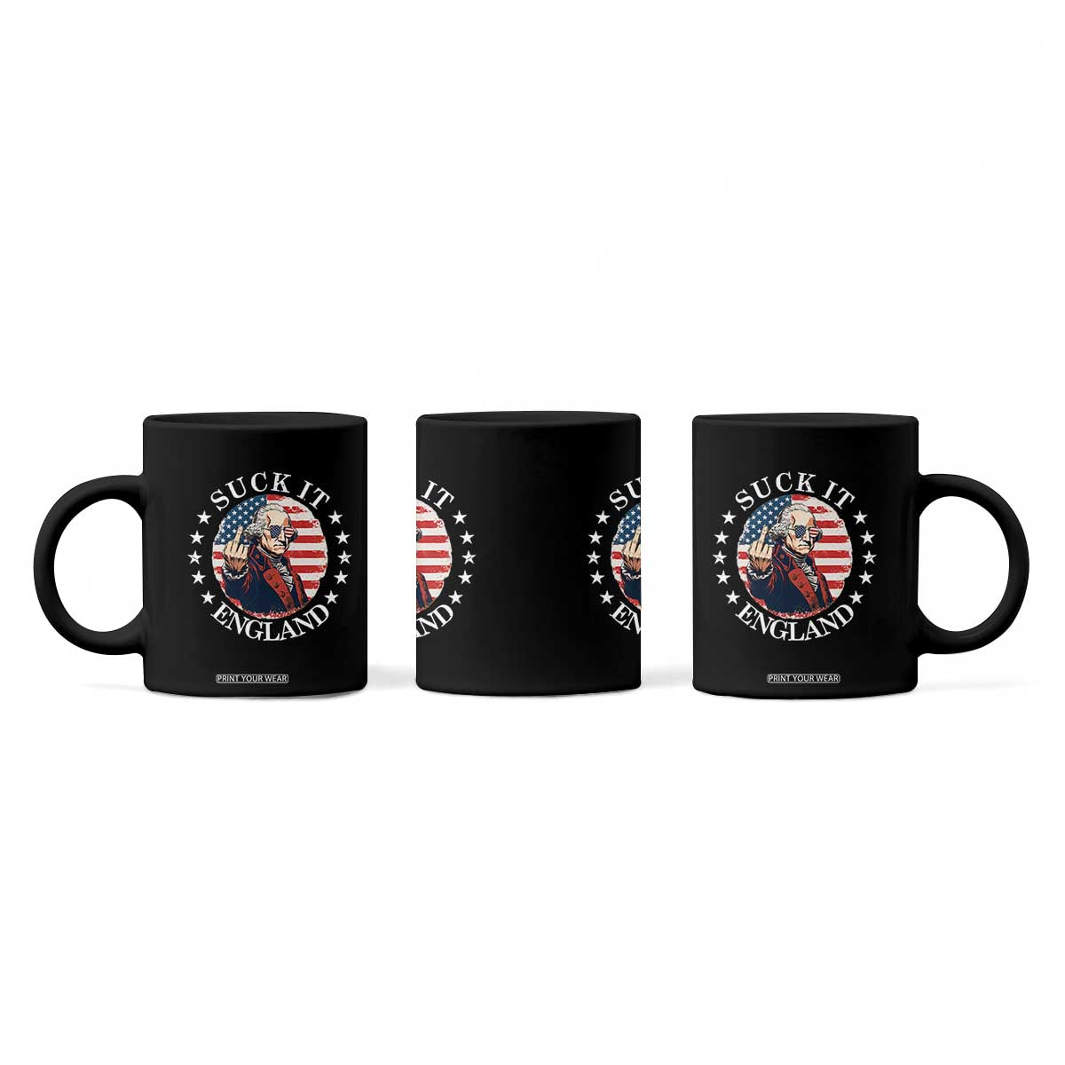 Funny George Washington Revolutionary War Coffee Mug Suck It England