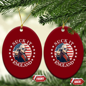 Funny George Washington Revolutionary War Ceramic Ornament Suck It England TS12 Print Your Wear