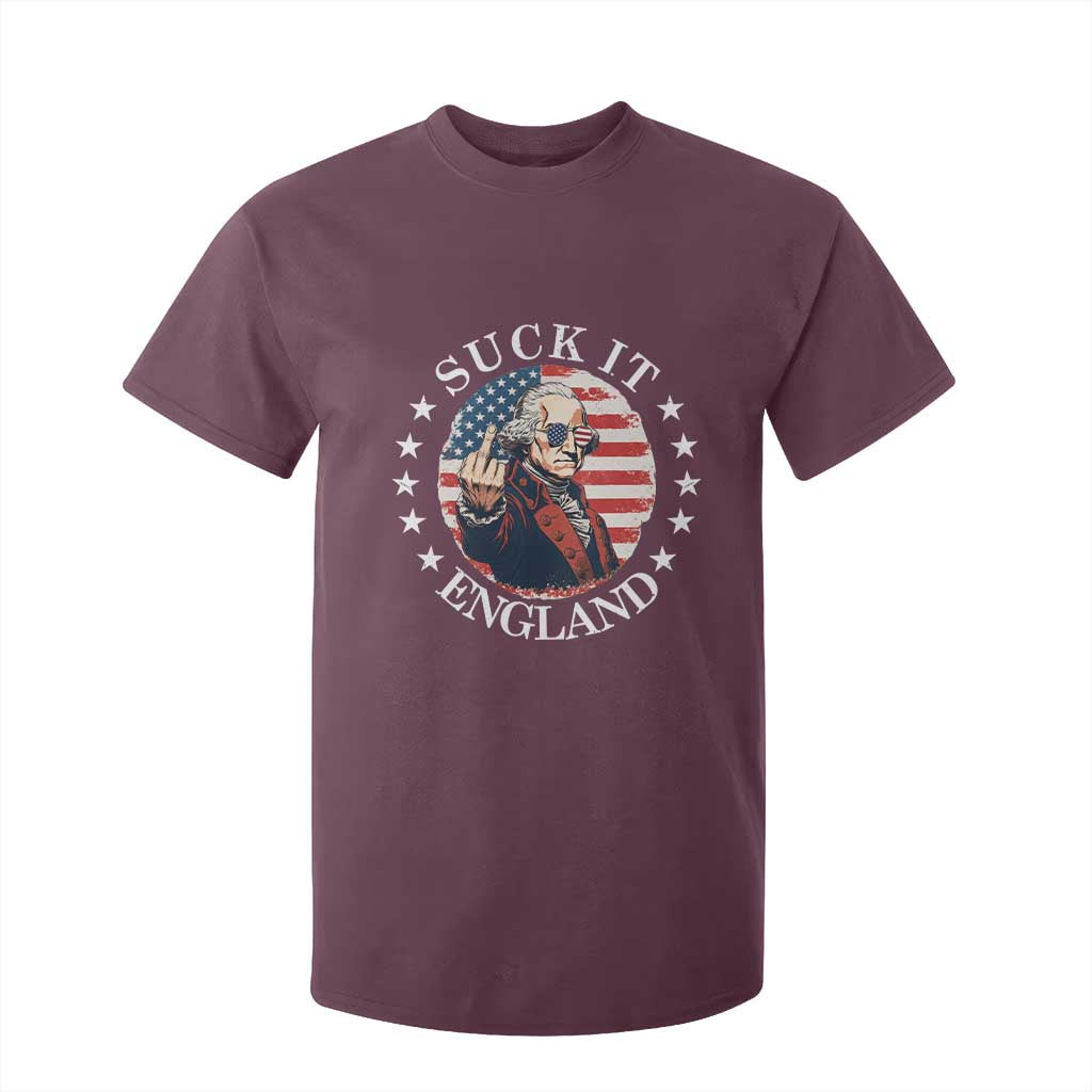 Funny George Washington Revolutionary War T Shirt For Kid Suck It England