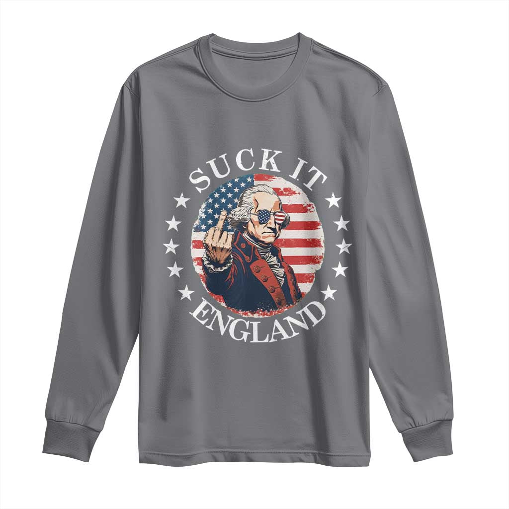 Funny George Washington Revolutionary War Long Sleeve Shirt Suck It England