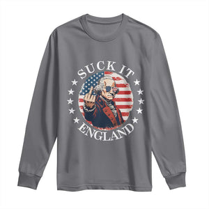 Funny George Washington Revolutionary War Long Sleeve Shirt Suck It England