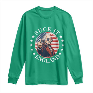 Funny George Washington Revolutionary War Long Sleeve Shirt Suck It England