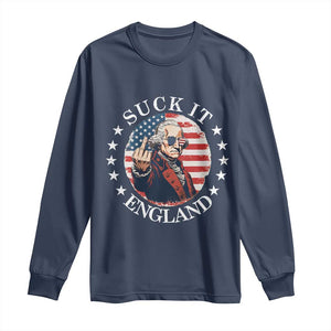 Funny George Washington Revolutionary War Long Sleeve Shirt Suck It England
