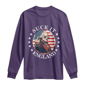 Funny George Washington Revolutionary War Long Sleeve Shirt Suck It England