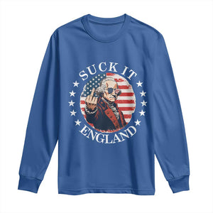 Funny George Washington Revolutionary War Long Sleeve Shirt Suck It England