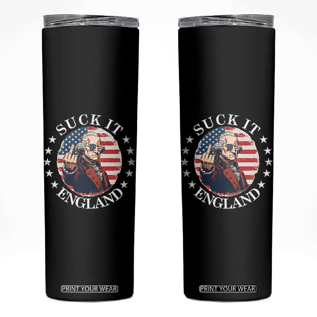 Funny George Washington Revolutionary War Skinny Tumbler Suck It England