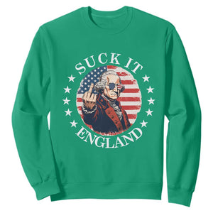 Funny George Washington Revolutionary War Sweatshirt Suck It England TS12 Irish Green Print Your Wear