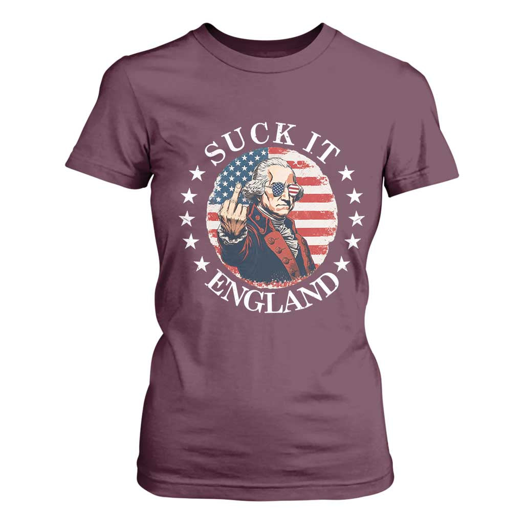 Funny George Washington Revolutionary War T Shirt For Women Suck It England