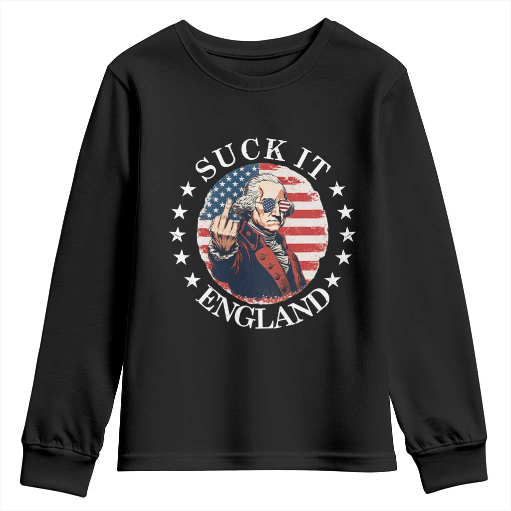 Funny George Washington Revolutionary War Youth Sweatshirt Suck It England