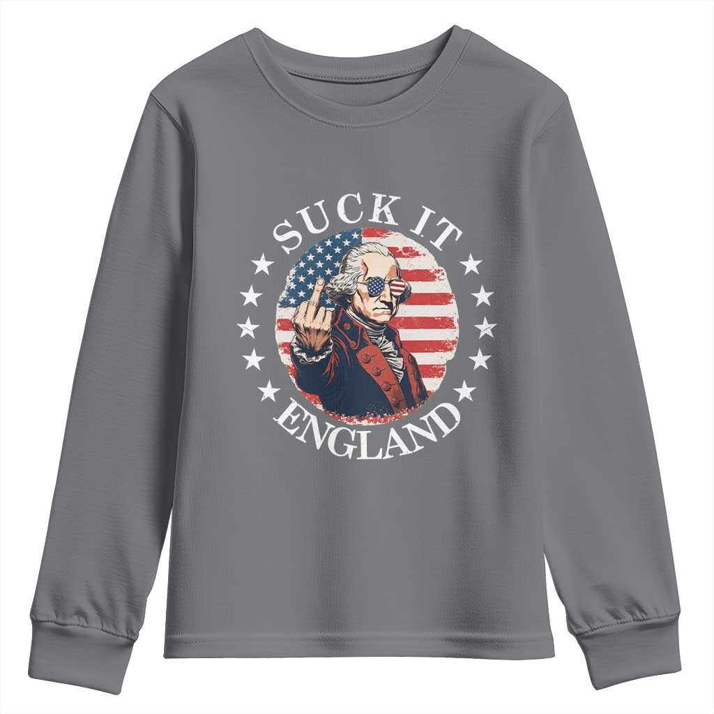 Funny George Washington Revolutionary War Youth Sweatshirt Suck It England