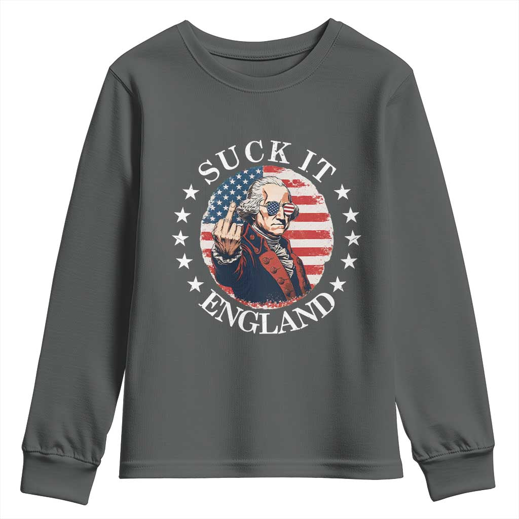 Funny George Washington Revolutionary War Youth Sweatshirt Suck It England