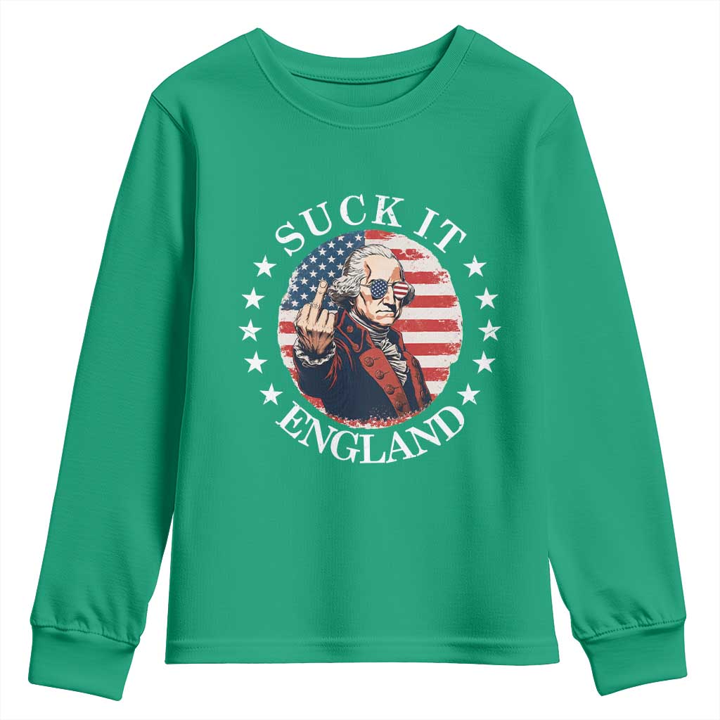 Funny George Washington Revolutionary War Youth Sweatshirt Suck It England