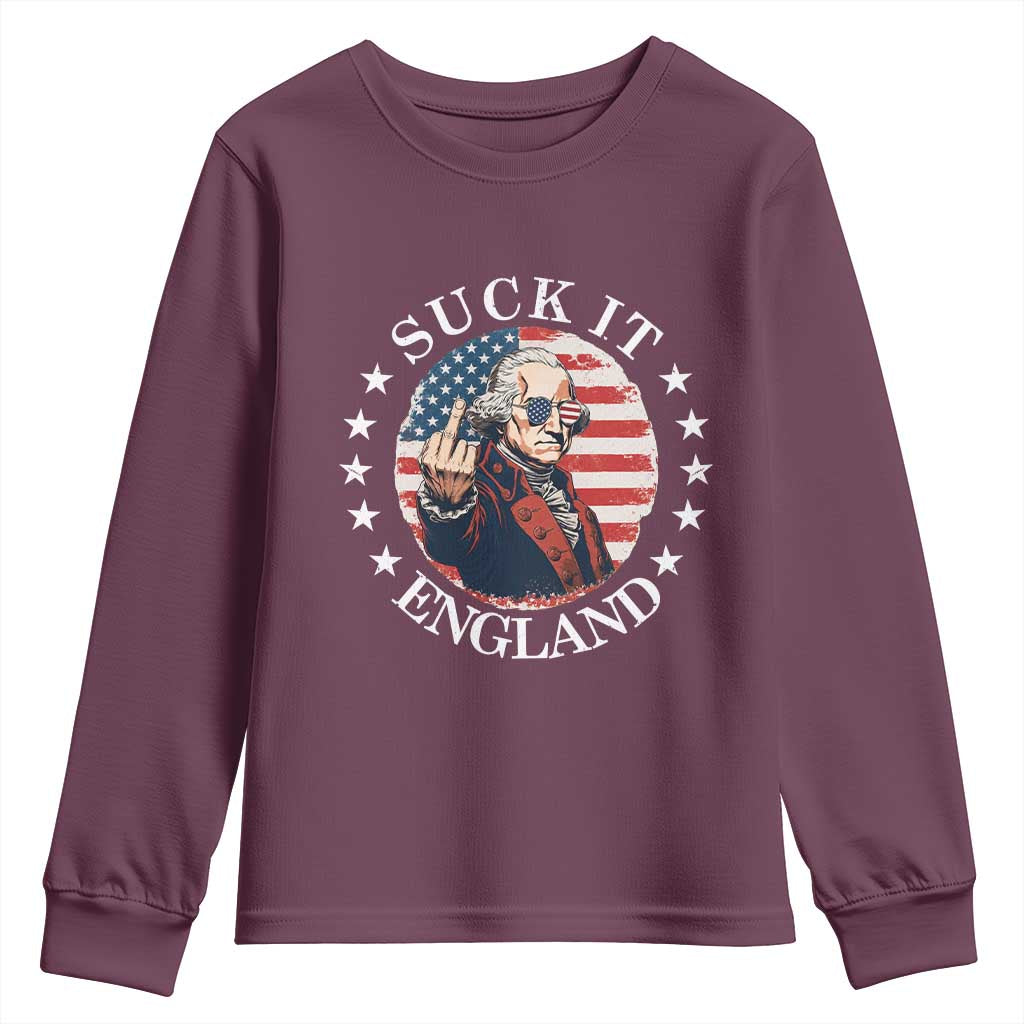 Funny George Washington Revolutionary War Youth Sweatshirt Suck It England
