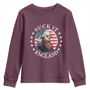 Funny George Washington Revolutionary War Youth Sweatshirt Suck It England