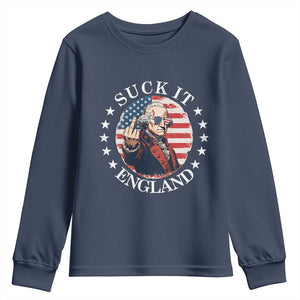 Funny George Washington Revolutionary War Youth Sweatshirt Suck It England