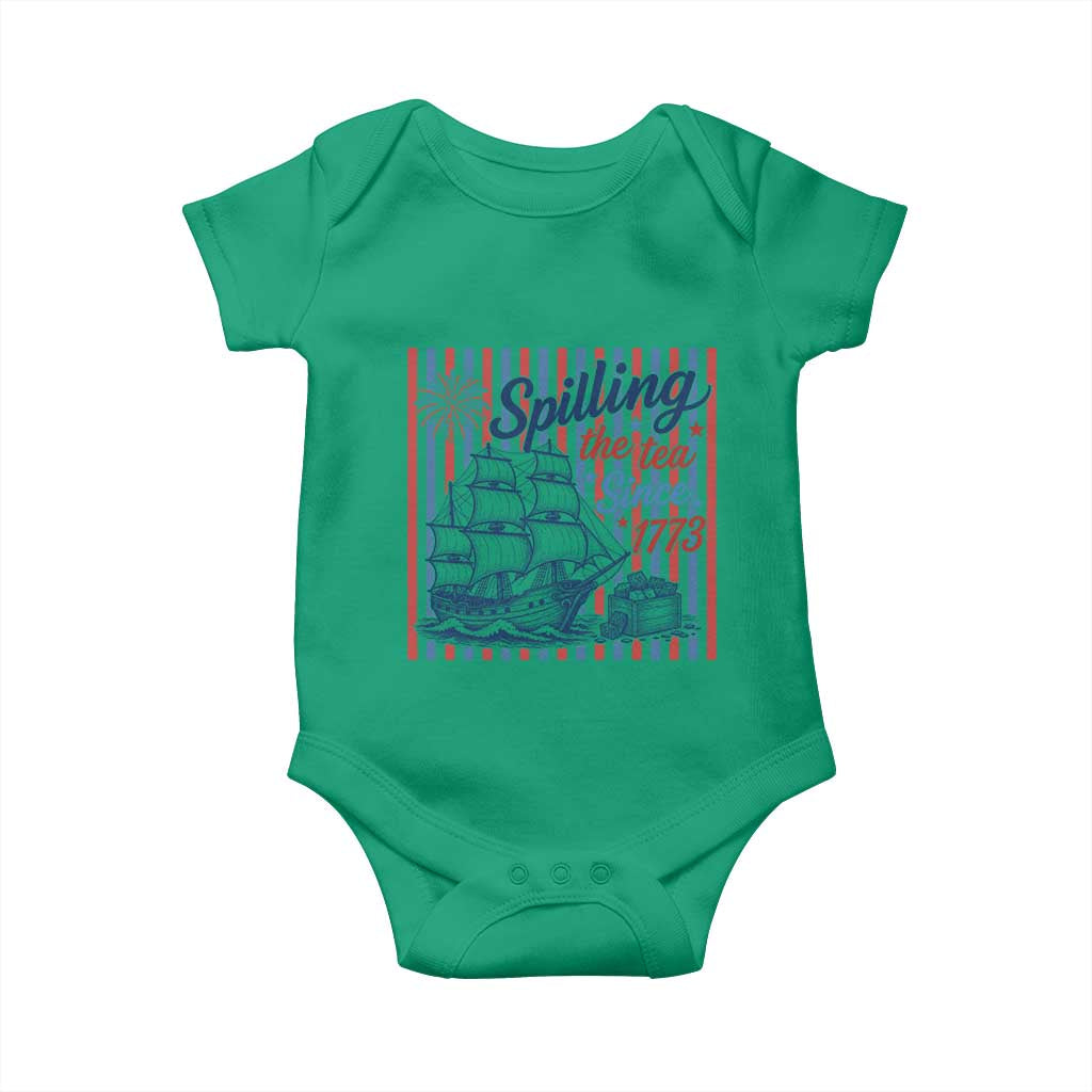 Spilling The Tea Since 1773 Baby Onesie Boston Tea Party USA History Humor