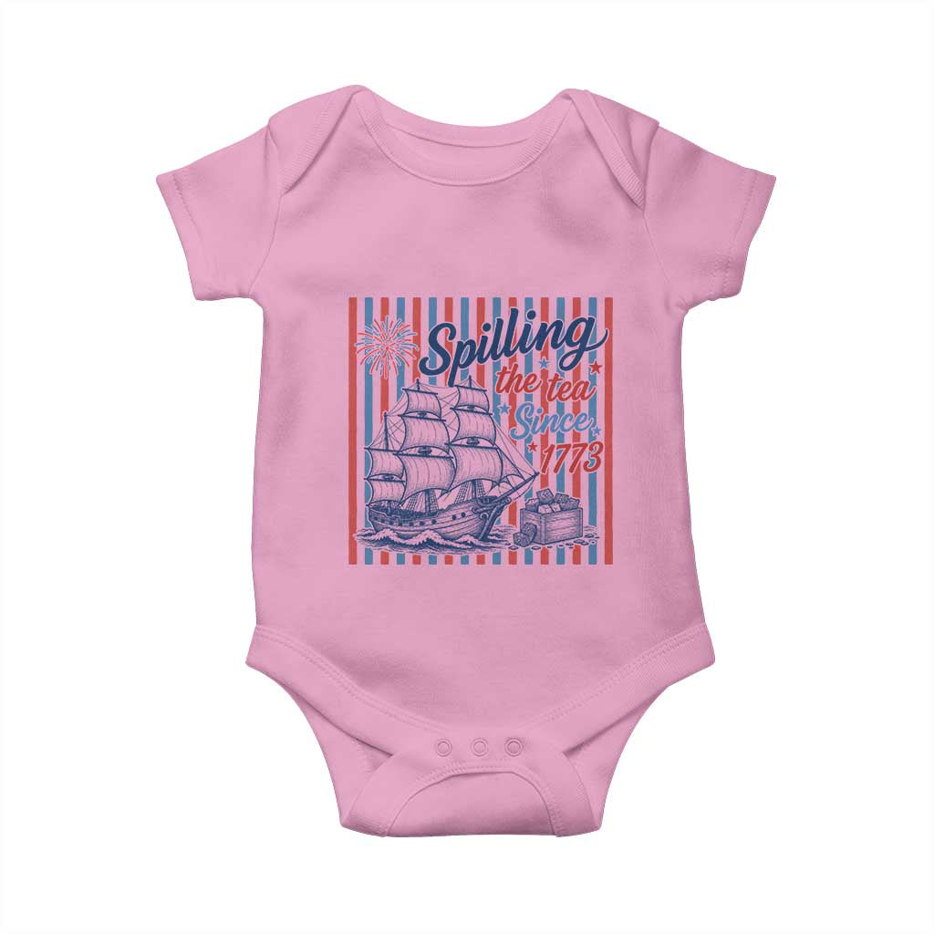 Spilling The Tea Since 1773 Baby Onesie Boston Tea Party USA History Humor
