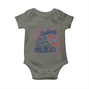 Spilling The Tea Since 1773 Baby Onesie Boston Tea Party USA History Humor