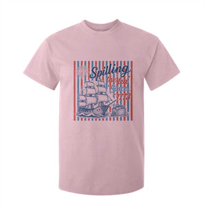 Spilling The Tea Since 1773 T Shirt For Kid Boston Tea Party USA History Humor