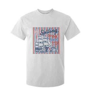 Spilling The Tea Since 1773 T Shirt For Kid Boston Tea Party USA History Humor