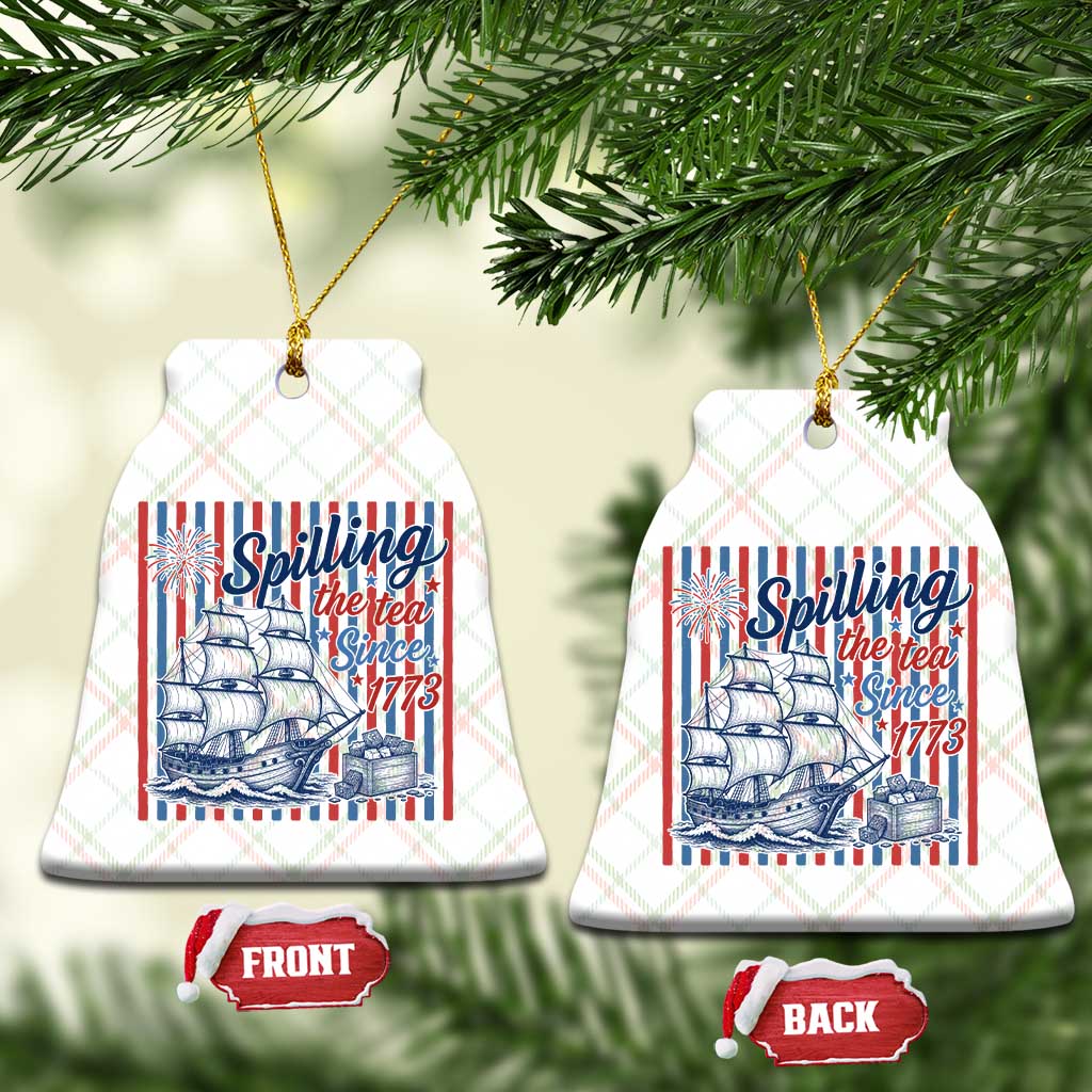 Spilling The Tea Since 1773 Ceramic Ornament Boston Tea Party USA History Humor TS12 Print Your Wear