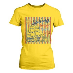 Spilling The Tea Since 1773 T Shirt For Women Boston Tea Party USA History Humor