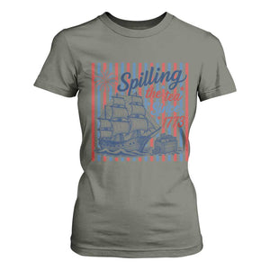 Spilling The Tea Since 1773 T Shirt For Women Boston Tea Party USA History Humor