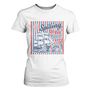 Spilling The Tea Since 1773 T Shirt For Women Boston Tea Party USA History Humor