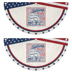 Spilling The Tea Since 1773 Patriotic Fan Flag Boston Tea Party USA History Humor