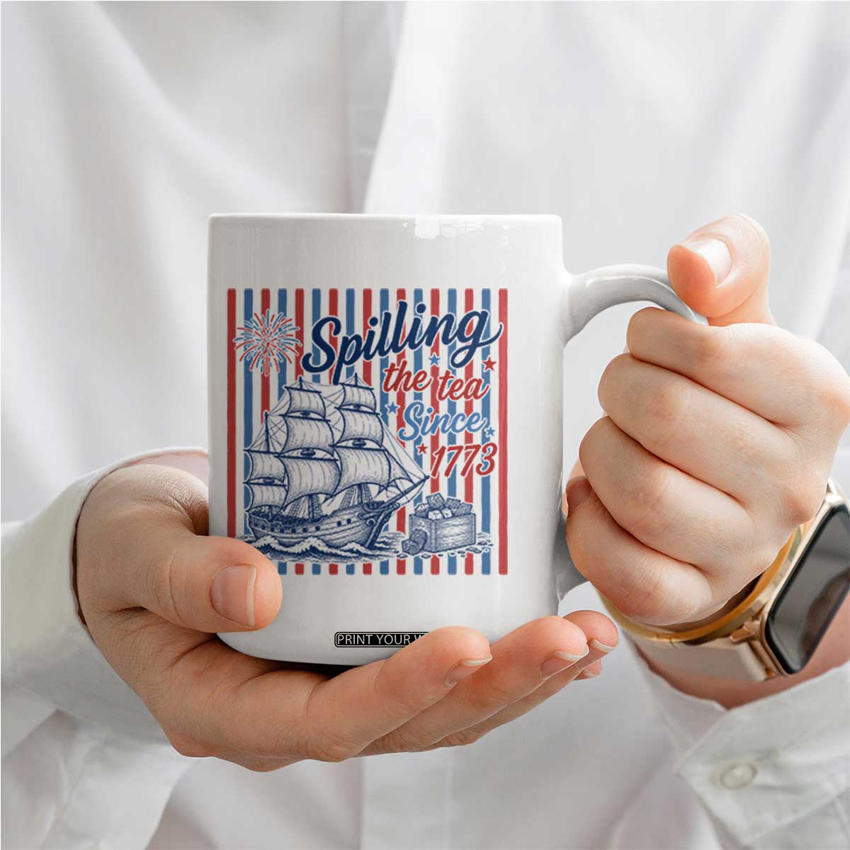 Spilling The Tea Since 1773 Coffee Mug Boston Tea Party USA History Humor