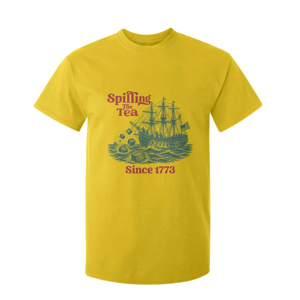 Spilling The Tea Since 1773 T Shirt For Kid American History Gift TS12 Daisy Print Your Wear